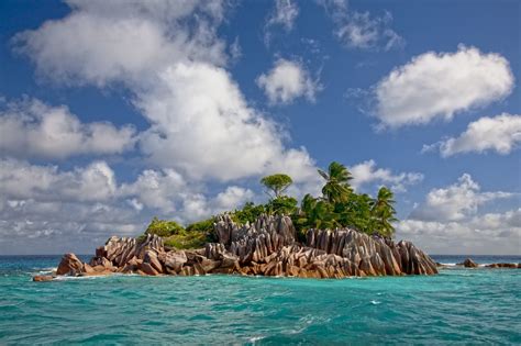 Seychelles Island Sea Tropical Beach Turquoise Clouds Exotic Summer Vacations Nature
