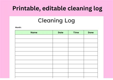 Cleaning Log Sheet Hotel Cleaning Log Sheet Restroom Cleaning Log