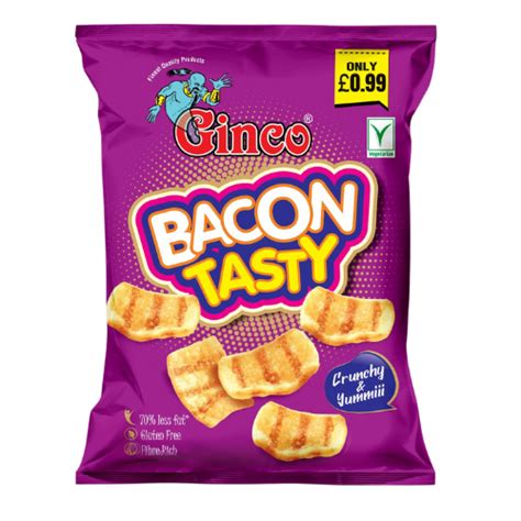 Ginco Bacon Tasty 100g X Pack Of 12 Crispy Snack Shop Today