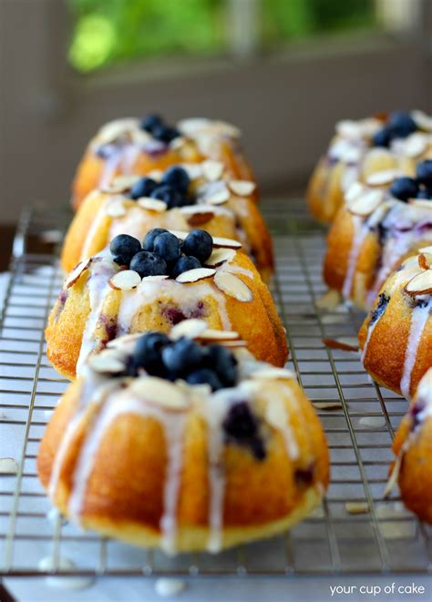 Get ready for the oohs and ahhs when you present your array of cute cakes. Blueberry Almond Mini Bundt Cakes - Your Cup of Cake