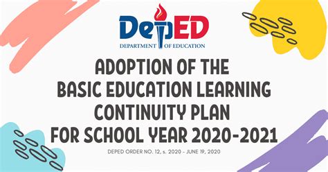 Adoption Of The Basic Education Learning Continuity Plan For School