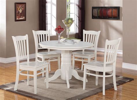 Round White Kitchen Tables With Round Dining Table In Kitchen White