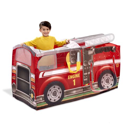 Playhut® Fire Truck Rescue Pop Up Play Tent Easy Pop Up And Fold Down