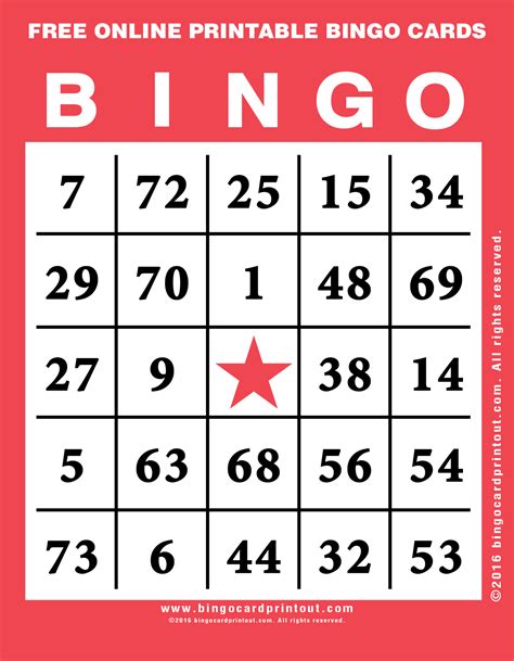 Print only as many as you need. Free Online Printable Bingo Cards - BingoCardPrintout.com
