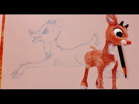Rudolph the red nosed reindeer drawing. How to Draw RUDOLPH the Red Nosed Reindeer ...