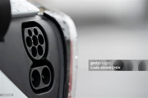 Close Up With Electric Car Charging Port High Res Stock Photo Getty