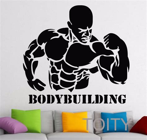 Buy Bodybuilding Wall Decal Sport Fitness Bodybuilder