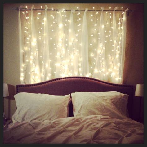 Twinkle Lights Headboard I Absolutely Love This Diy