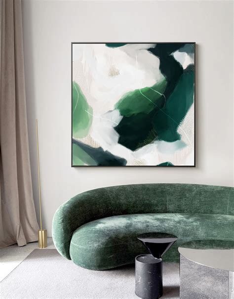 Wall Art French Abstract Green Canvas Prints Poster Prints Art