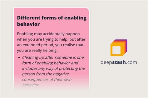 Different Forms Of Enabling Behavior Deepstash