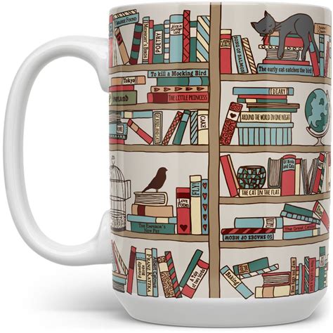 Bookish Library Mug Book Lover Coffee Mug T Loftipop