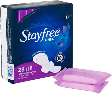 Stayfree Maxi Overnight Pads With Wings For And Absorbency Of Feminine