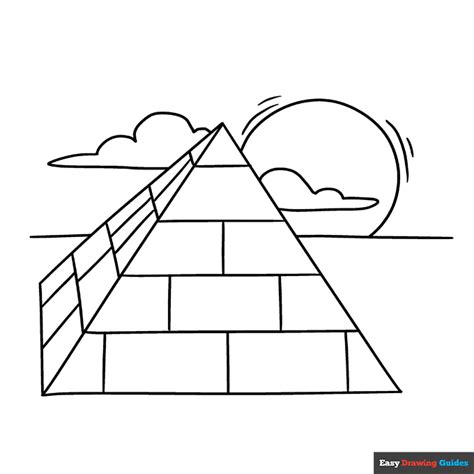 Pyramid Coloring Page Easy Drawing Guides