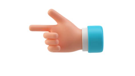 Premium Left Direction Finger Hand Gesture 3d Illustration Download In