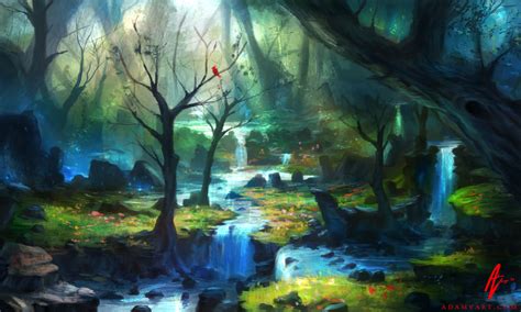 Enchanted Forest By Adimono On Deviantart Fantasy Forest Forest