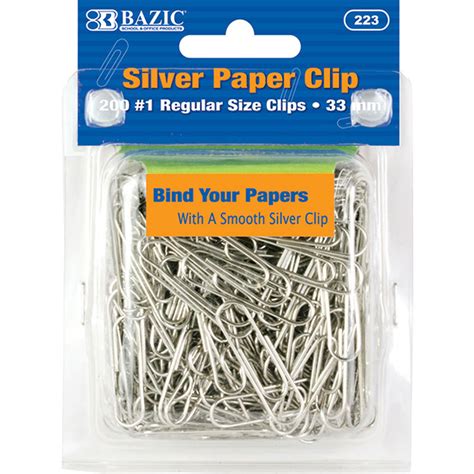 No1 Regular 33mm Silver Paper Clips 200pack Mazer Wholesale Inc