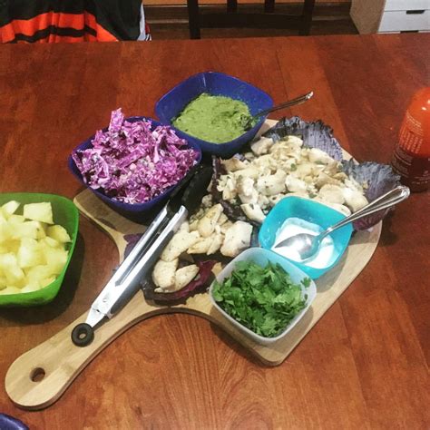 Crispy shrimp tacos (2 for $4) i preferred the fish tacos, but these weren't bad either, especially for the price. bluetea1400 • It's a Friday in lent, that means fish tacos!...