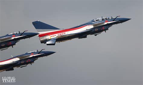 Chinas Bayi Aerobatic Team Performs On The 2nd Day Of The 14th Airshow