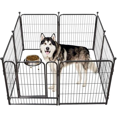 Tooca Heavy Duty Metal Dog Exercise Playpen Fence For Indoor And Outdoor
