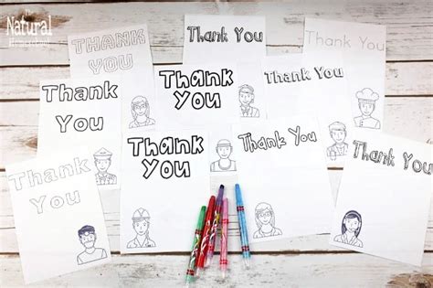 26 Free Printable Community Helpers Thank You Cards The Natural