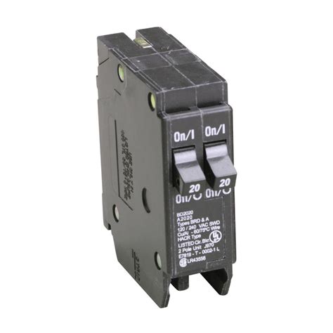 Eaton 2020 Amp Single Pole Type Bd Tandem Br Circuit Breaker Bd2020