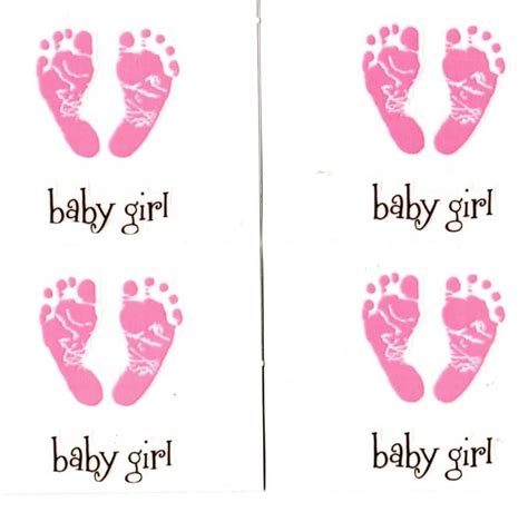 Baby Girl Footprint Clip Art