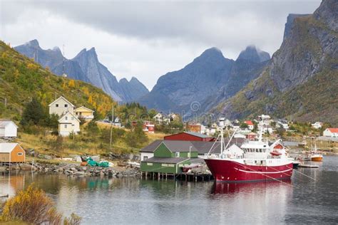 Reine Fishing Village At Lofoten Islands Norway Stock Photo Image Of