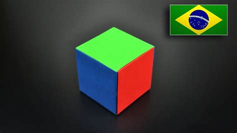 Origami Cubo Modular Simples Instruções Em Português Br Youtube