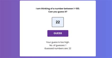 Create Number Guessing Game Using Javascript Source Code