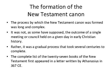 Chapter 10 Formation Of The New Testament Canon