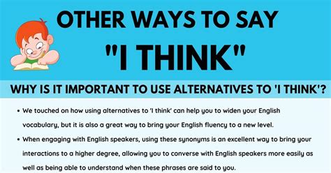 18 Other Ways To Say ‘i Think In English With Examples Effortless