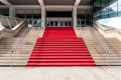 Premium Photo Red Carpet Over Stairs