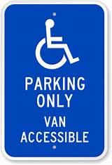 Photos of Handicap Van Accessible Parking