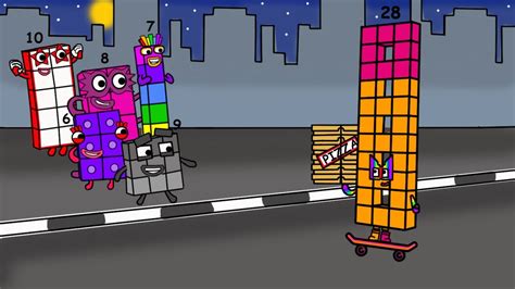 Numberblocks 28 Delivers Pizza Numberblocks Fanmade Coloring Story