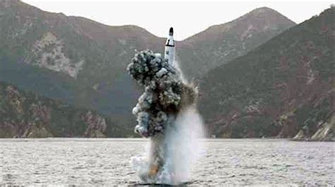 آزمایش یک فروند موشک بالستیک زیر دریایی توسط کره شمالی