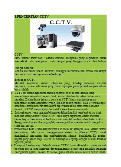 Pengertian Cctv Cctv Fungsi Kamera Kegunaan Cctv