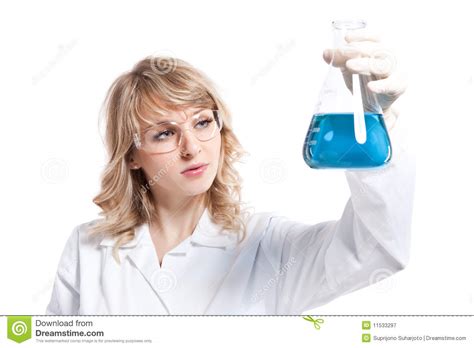 Female scientist stock image. Image of researcher, beaker ...