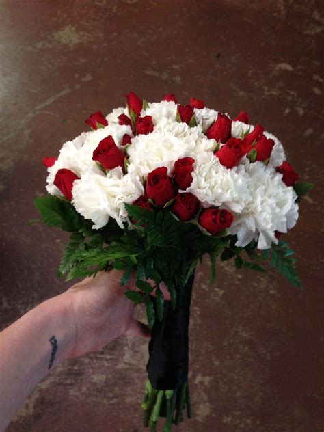 We did not find results for: Bridal bouquet, red, white and black, carnations and spray ...