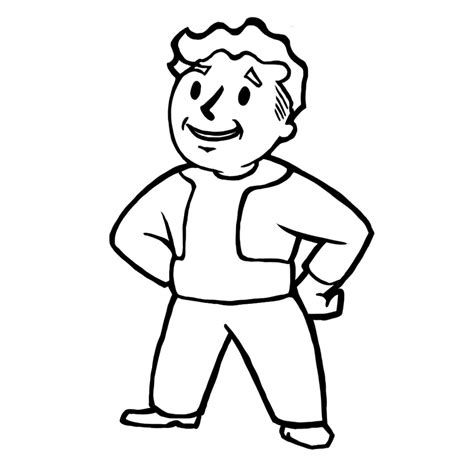 Fallout 3 Vault Boy Sketch Coloring Page