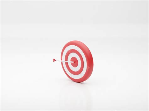Premium Photo Target Goals Success Business Strategy Concept White