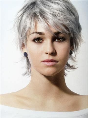 Short Shaggy Haircuts For Grey Hair Wavy Haircut