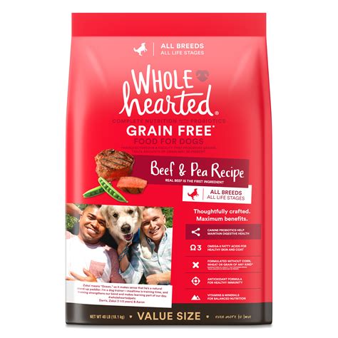 WholeHearted Grain-Free Beef & Pea Dry Dog Food 40 lbs