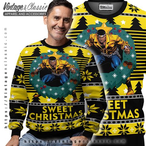 Marvels Luke Cage Ugly Christmas Sweater Vintagenclassic Tee