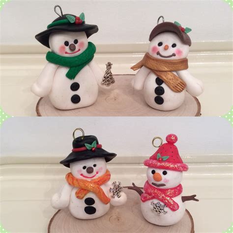 My Polymer Clay Snowmen Clay Snowman Polymer Clay Snowman Crafts