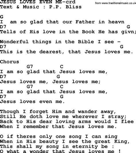 Top 500 Hymn Jesus Loves Even Me Lyrics Chords And Pdf