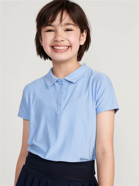Old Navy - Cloud 94 Soft School Uniform Polo Shirt for Girls blue