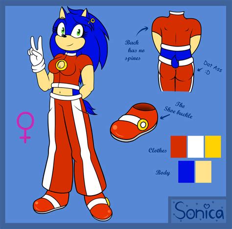 Sonica The Hedgehog Fem Sonic Au Reference By Blue Zoner On Deviantart