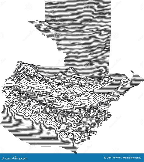 Mapa Topográfico De Guatemala Ilustración del Vector Ilustración de