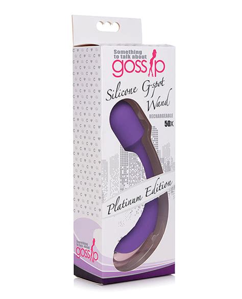 gossip silicone g spot mini wand rechargeable violet