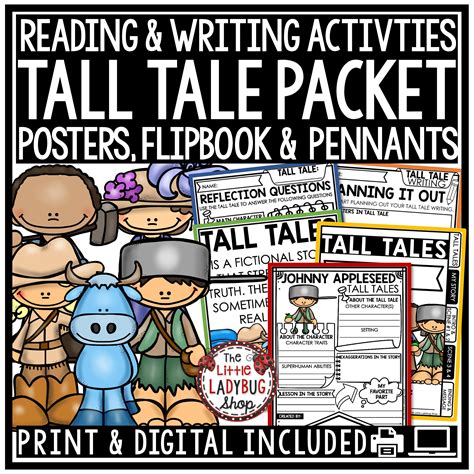 Tall Tales Reading Graphic Organizers The Little Ladybug Shop